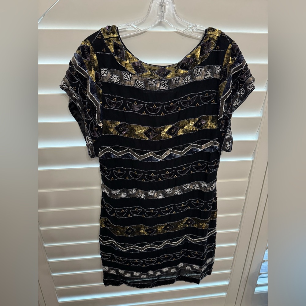 Stylish Black and Gold Women's Tunic